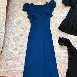 Navy Midi Abercrombie & Fitch Dress